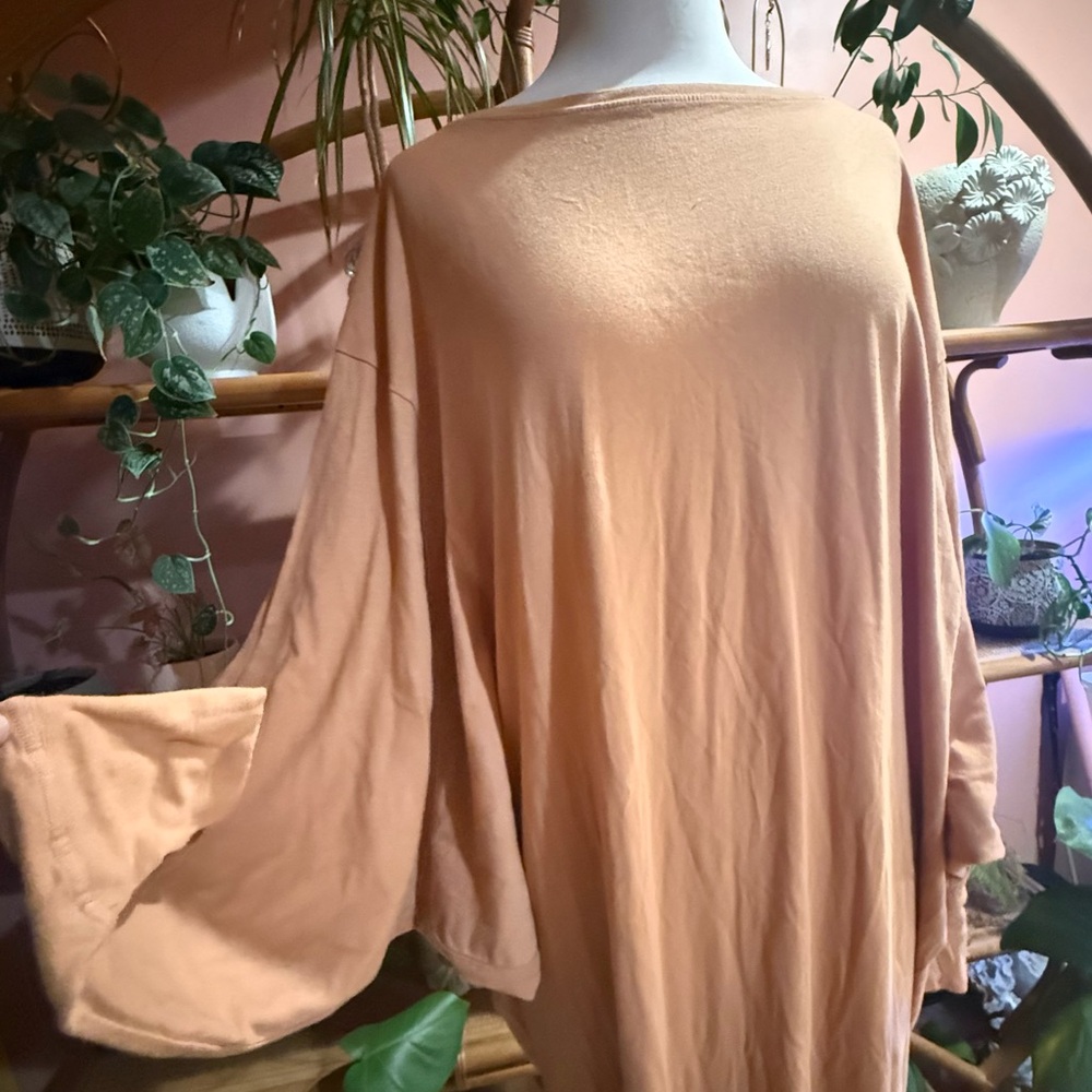 FP Beach Free People Lifestyle Maxi Dress Long Sleeve Sand Sable NWT Size XS - Picture 5 of 10